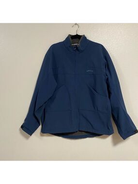 Orvis Jacket Men's Size Large Blue Windbreaker Fleece lined Jacket